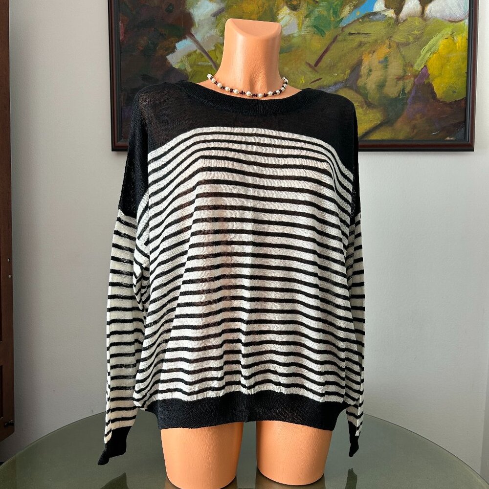 Zara Knit NWOT Striped Long-Sleeve Top